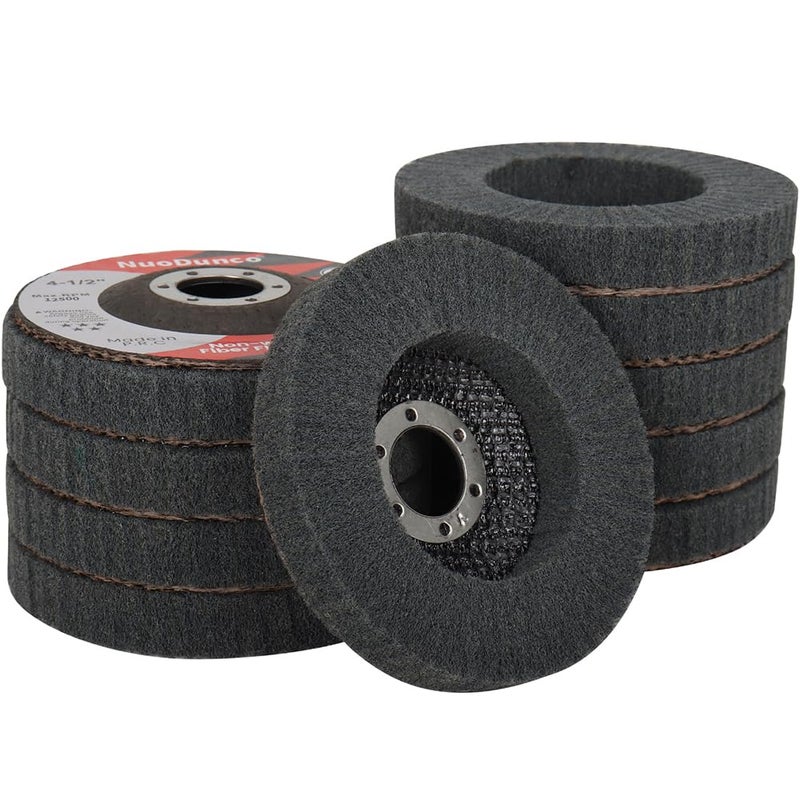 NuoDunco 10Pcs 600 Grit Scour Flap Disc 4 1/2 Inch Angle Grinder Attachment Stainless Steel Aluminum Polishing Wheel Scouring Pad Wire Brush Sanding Disc - Image 1